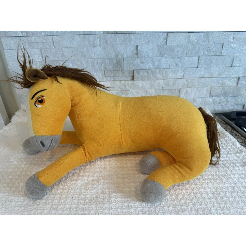 Dreamworks Spirit Untamed Large Big Brown Plush Horse Stuffed Animal Laying Down